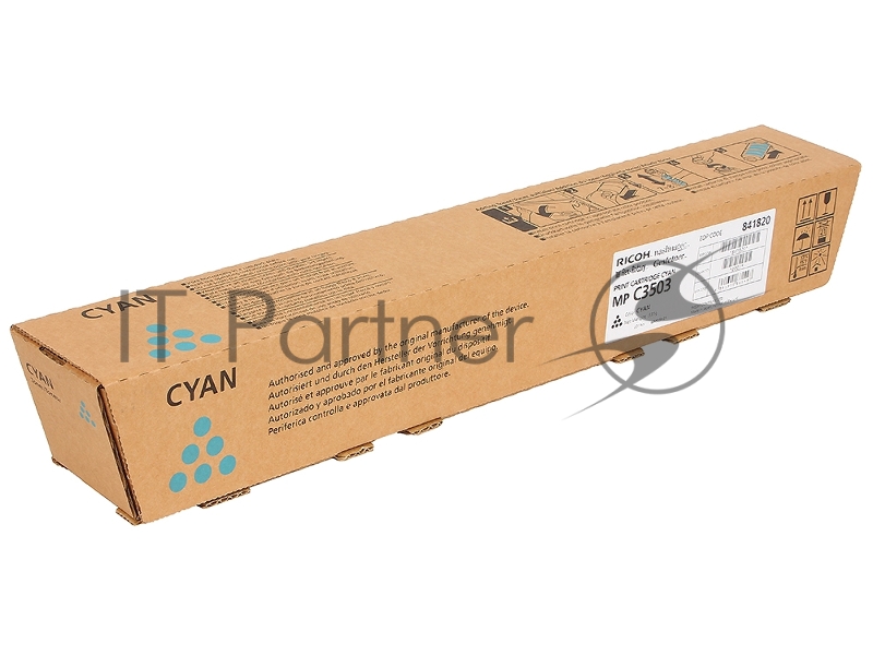 Картридж лазерный Ricoh 841820 тип MP3503, голубой для Aficio MP C3003/C3503, (18000 стр)