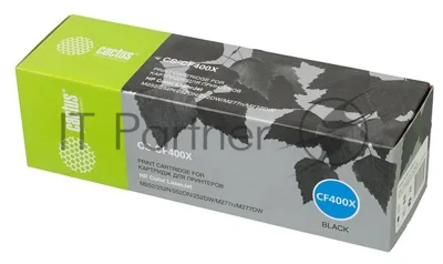 Картридж лазерный Cactus CS-CF400X черный (2800 стр.) для HP CLJ M252/252N/252DN/252DW/M277n/M277DW