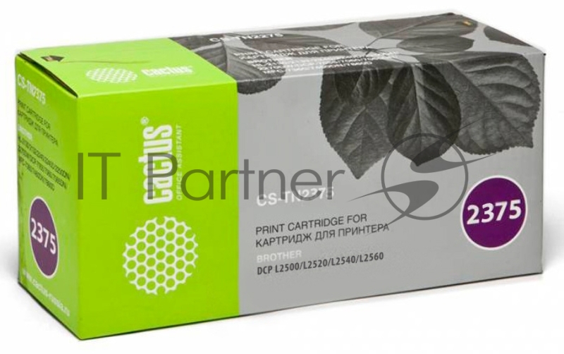 Картридж лазерный Cactus CS-TN2375 черный (2600 стр.) для Brother DCP L2500/L2520/L2540/L2560