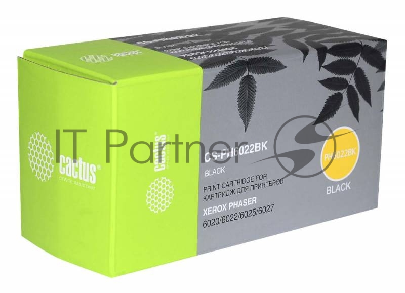 Картридж лазерный Cactus CS-PH6022BK (106R02763) черный (2000 стр.) для Xerox Phaser 6020/6022/WC6025/6027