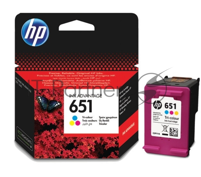 Картридж струйный HP 651 C2P11AE трехцветный для HP DJ IA5575e (300 стр.)