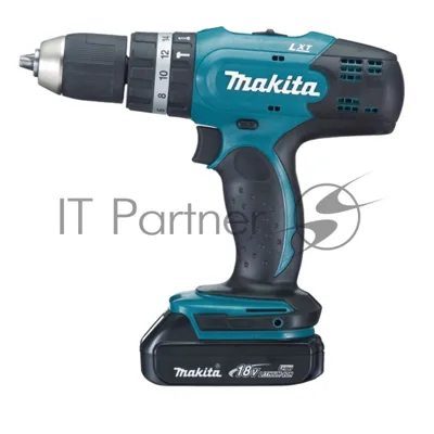 Дрель-шуруповерт Makita DHP453SYE, 18 В, 1.5 Ач, 42 Нм, щеточный