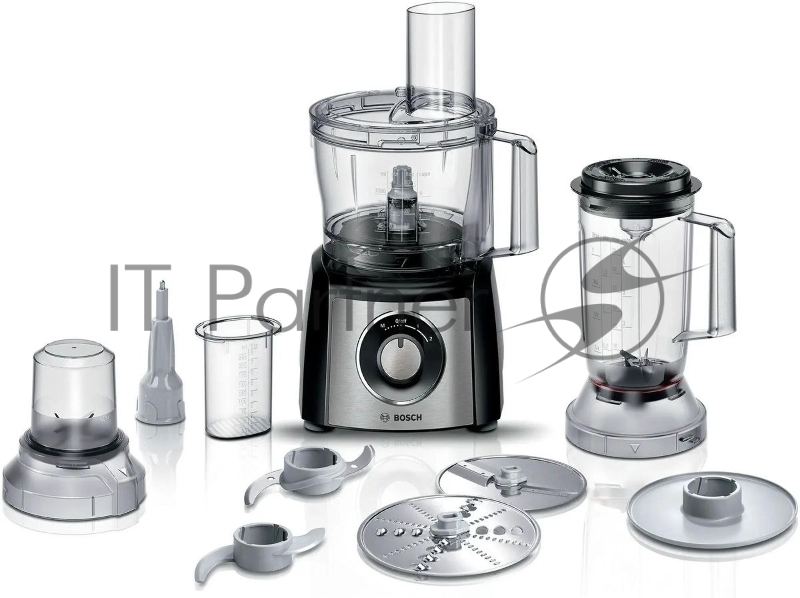 Кухонный комбайн Bosch MCM3501M 800 Вт, Скорости: 2, Блендер 1 л, Чаша 2.3 л, черный/серебристый