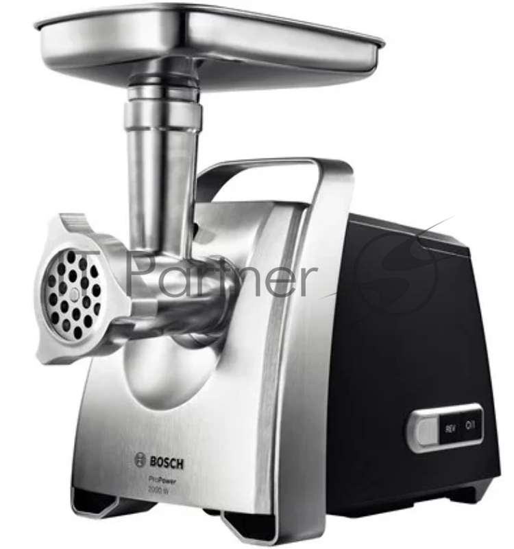 Мясорубка электрическая Bosch MFW68640 черный, 2200 Вт, 4.3 кг/мин, реверс, металлический лоток, насадки - 5