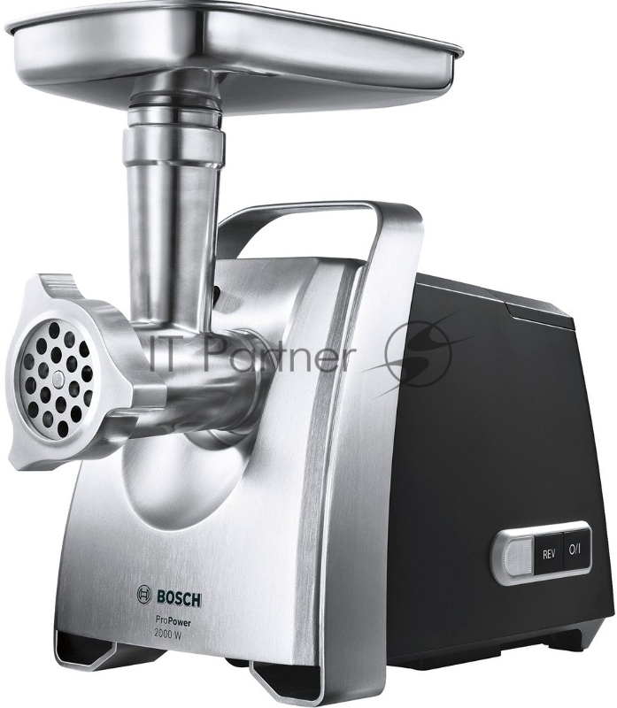 Мясорубка электрическая Bosch MFW68680 черный, 2200 Вт, 4.3 кг/мин, реверс, защита от перегрузки, насадки - 5
