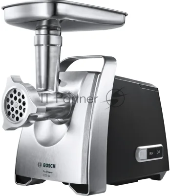 Мясорубка электрическая Bosch MFW68680 черный, 2200 Вт, 4.3 кг/мин, реверс, защита от перегрузки, насадки - 5