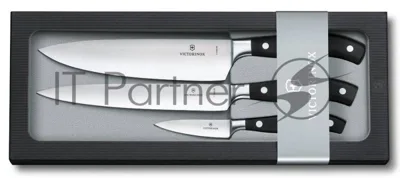 Набор ножей кухонных Victorinox Forged Chefs (7.7243.3) компл.: 3 шт черный, подар. коробка