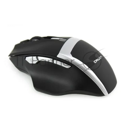 Мышь беспроводная Crown Gaming CMXG-801 черный, 1600 dpi, радиоканал, USB, кнопки - 7