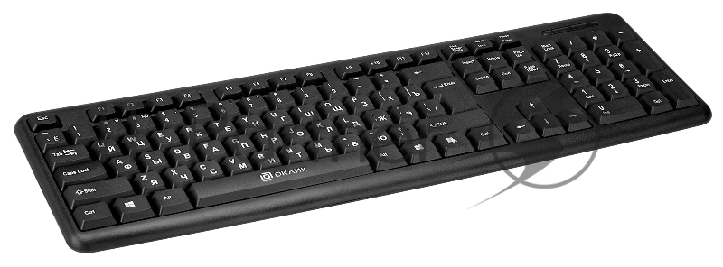 Клавиатура проводная Oklick 180M, PS/2, черный
