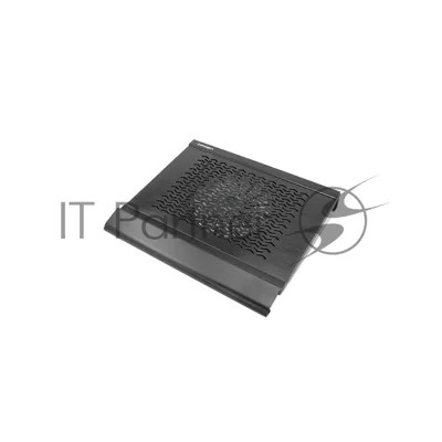 Подставка для ноутбука CROWN CMLC-1000 black&silver (до 15,6" 1 кулер 160мм, материал алюминий Вес 867 г Размер 339x294x49 мм)