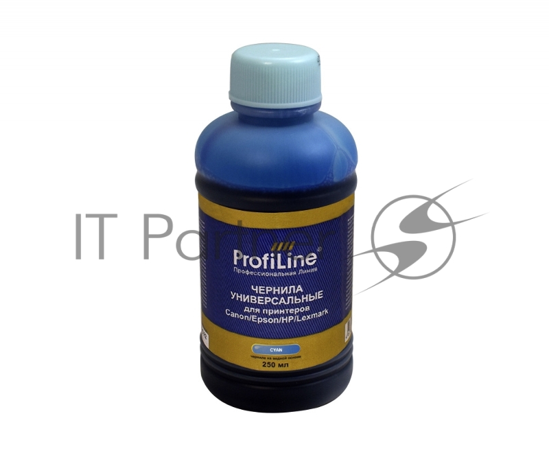 Чернила ProfiLine Premium для принтеров Canon/Epson/HP/Lexmark Cyan 250 мл водн