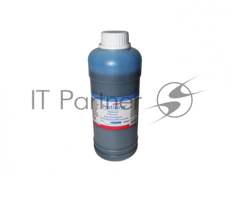 Чернила ProfiLine Premium для принтеров Canon/Epson/HP/Lexmark Cyan 500 мл водн