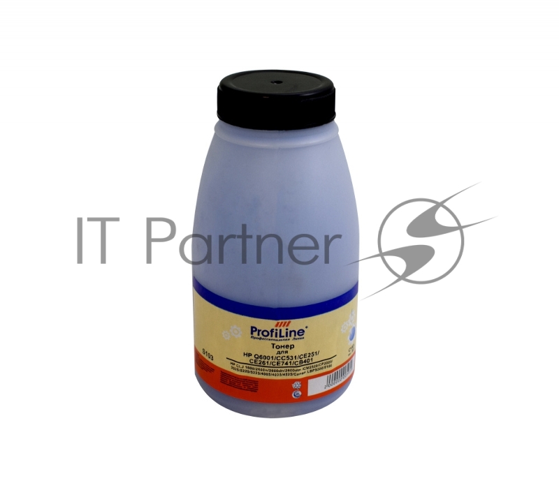 Тонер ProfiLine PL-Q6001/CC531/CE251/CE261/CE741/CB401 для HP CLJ 1600/2600n/2600dn/2600dtn/CM2320/CP2025/3525/5220/5225/4005/4025/4525/Canon LBP5000/5100 Cyan 90 гр Фасовка РФ