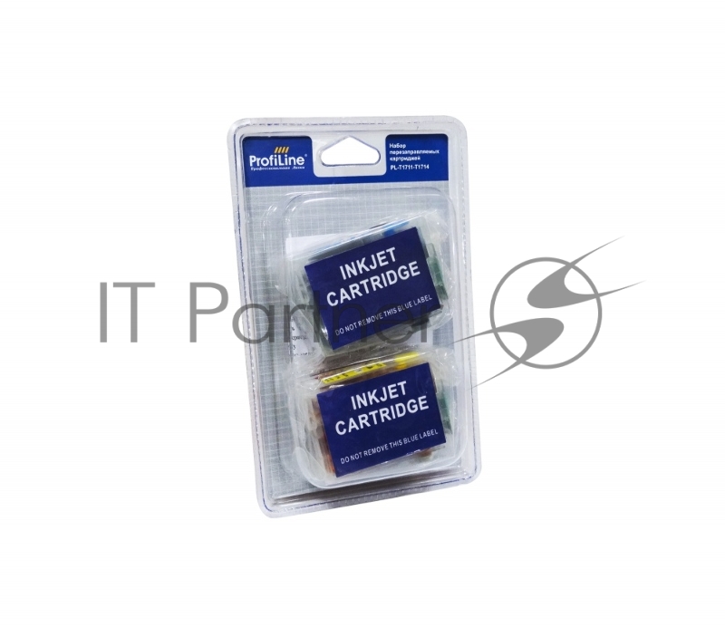 Перезаправляемые картриджи ProfiLine T1711-T1714 для принтеров Epson Expression Home XP-33/103/203/207/303/306/323/403/406 водные заправленные Bk-14мл/CMY-9мл с чипом