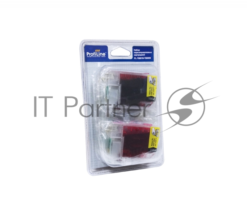 Перезаправляемые картриджи T0821N-T0826N для Epson Stylus R270/R290/R295/R390/RX590/RX610/RX615/RX690/TX700W/TX800FW/T50/T59/TX650/TX659/TX710W/Т1410 водн заправленные 6*12 мл с чипом ProfiLine