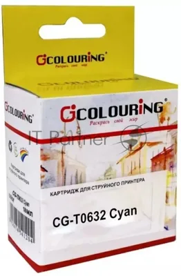 Картридж струйный Colouring CG-0632 Cyan пигментные (250 стр. 12 мл) для принтеров Epson C67/C87/CX3700/CX4100/CX4700