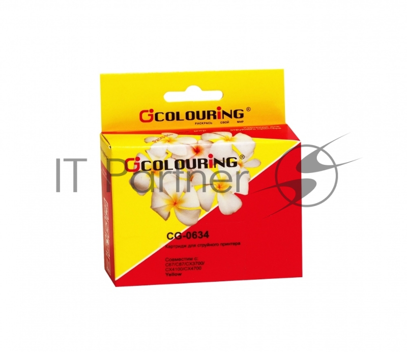 Картридж струйный Colouring CG-0634 Yellow пигментные (250 стр. 12 мл) для принтеров Epson C67/C87/CX3700/CX4100/CX4700