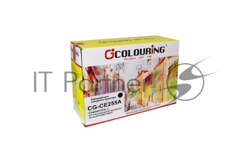 Картридж лазерный Colouring CG-CE255A/724 черный (6000 стр.) для принтеров HP LJ P3010/3015d/3015dn/3015n/3015x/3016/MFP M525/Canon LBP6750dn/6780x
