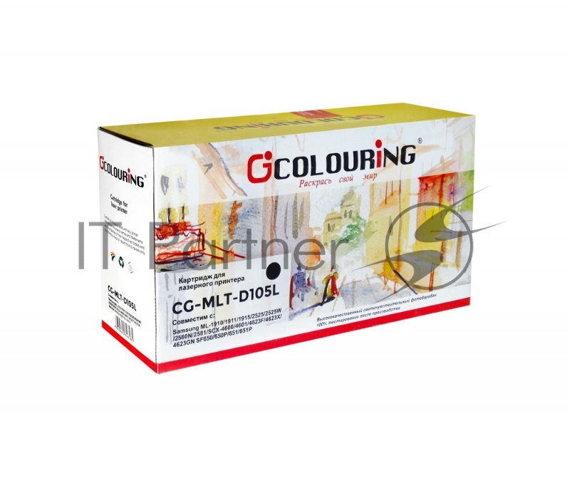 Картридж лазерный Colouring CG-MLT-D105L черный (2500 стр) для Samsung ML-1910/1915/2525/2525W/2580N SCX-4600/4623F/4623GN SF650