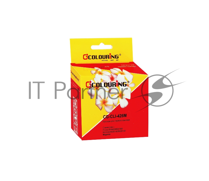 Картридж струйный Colouring CG-CLI-426M Magenta с чипом водный (9 мл) для Canon IP4840/MG5140/MG5240/MG6140/MG8140
