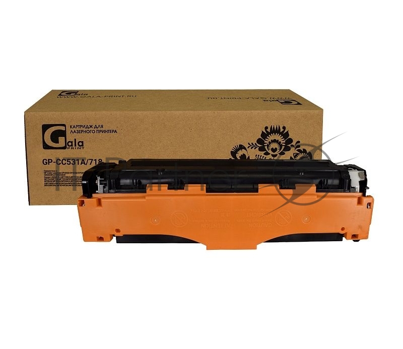 Картридж лазерный GalaPrint GP-CC531A/718 голубой (2800 стр) для HP CLJ CP2025n/CP2025dn/CP2025x/CM2320n/CM2320nf/CM2320fxi/Canon LBP-7200C/7210CDN/MF8350CDN