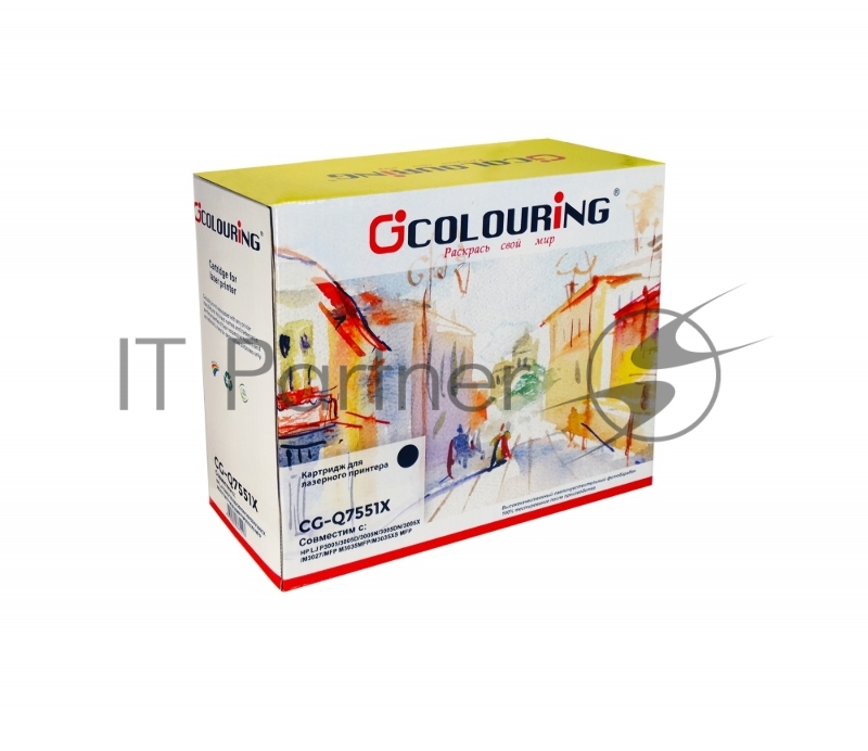 Картридж лазерный Colouring CG-Q7551X черный (13000 стр.) для HP LJ P3005/3005D/3005N/3005DN/3005X/M3027/MFP M3035MFP/M3035XS MFP