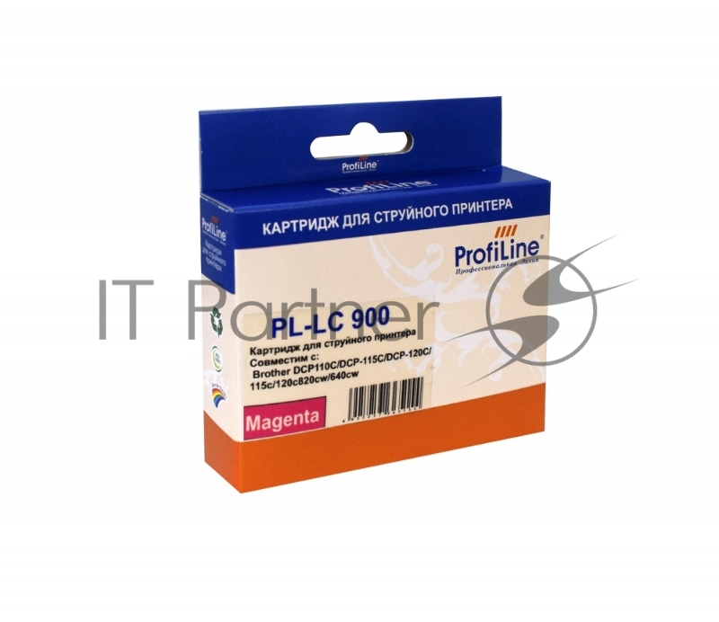 Картридж струйный ProfiLine PL-LC900M для принтеров Brother DCP110C/DCP-115C/DCP-120C/115c/120c820cw/640cw Magenta водн