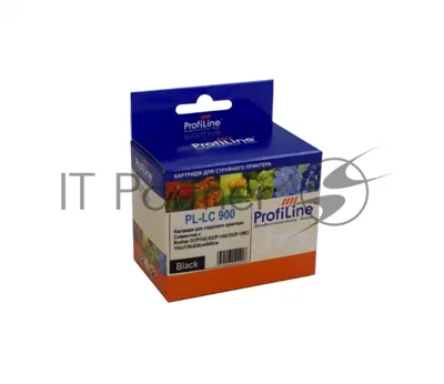 Картридж струйный ProfiLine PL-LC900BK для принтеров Brother DCP110C/DCP-115C/DCP-120C/115c/120c820cw/640cw Black водн
