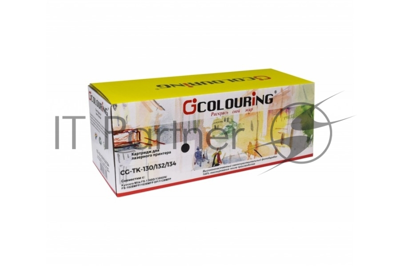 Картридж Colouring CG-TK-130/132/134 черный (7200 стр.) для Kyocera Mita FS-1300D/1300DN/FS-1028MFP/1028MFP DP/1128MFP