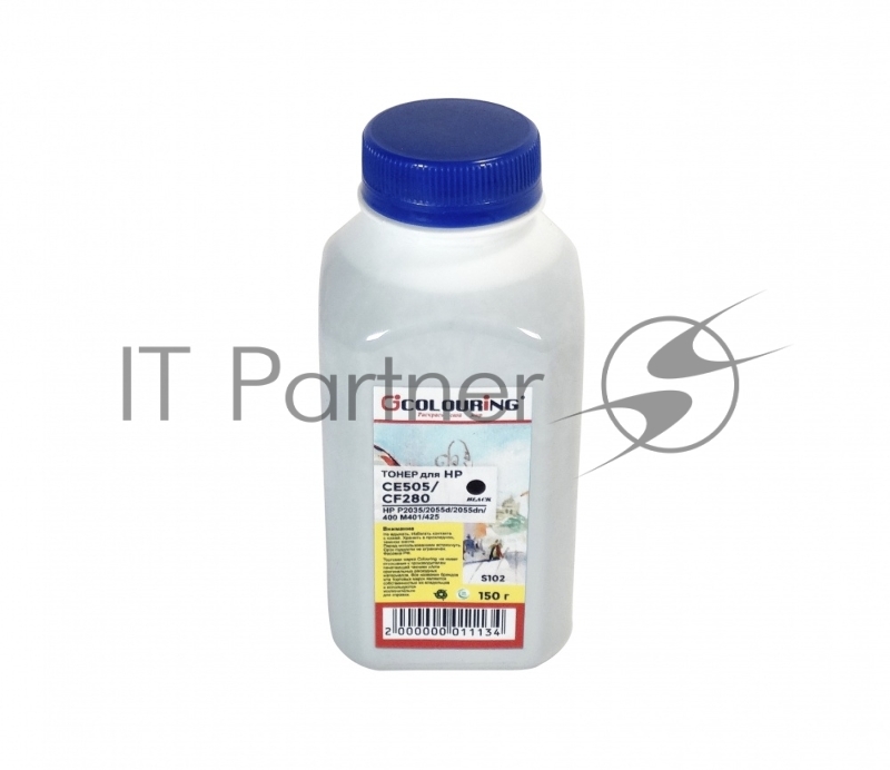 Тонер Colouring CG-CE505/CF280 для принтеров HP P2035/2055d/2055dn/400 M401/425 150 гр Фасовка РФ (СПБ)