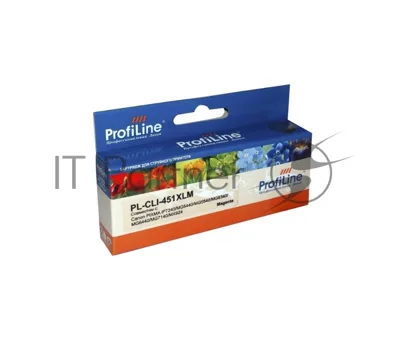 Картридж струйный ProfiLine PL-CLI-451M XL для Canon PIXMA iP7240/MG5440/MG5540/MG6340/MG6440/MG7140/MX924 Magenta водн