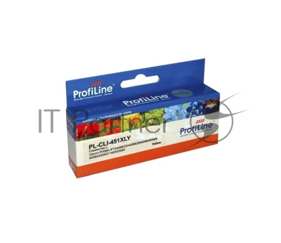 Картридж струйный ProfiLine PL-CLI-451Y для Canon PIXMA iP7240/MG5440/MG5540/MG6340/MG6440/MG7140/MX924 Yellow водн