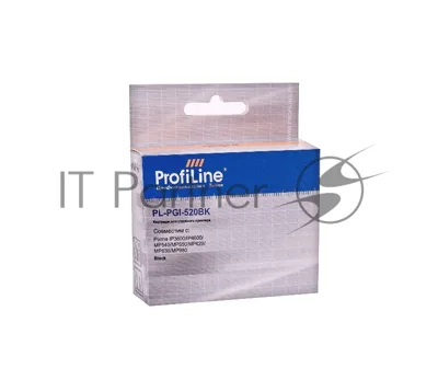 Картридж струйный ProfiLine PL-PGI-520BK для принтеров Canon Pixma IP3600/IP4600/MP540/MP550/MP620/MP630/MP980 с чипом водн