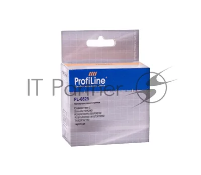 Картридж струйный ProfiLine PL-0825 для принтеров Epson StylusR270/R290/R295/R390/RX590/RX610/RX615/RX690/1410/TX700W/TX800FW/T50 Light Cyan водн