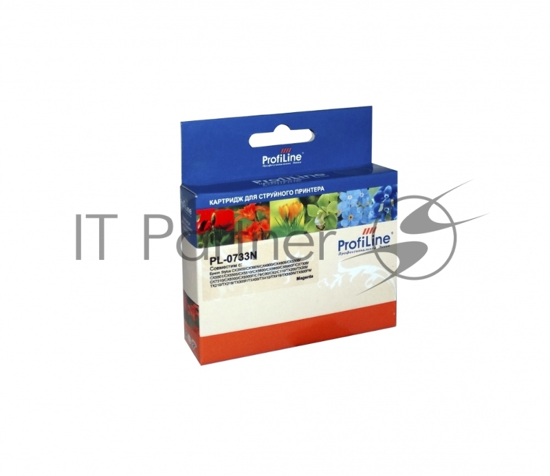 Картридж струйный ProfiLine PL-0733N для принтеров Epson StylusCX3900/CX3905/CX4900/CX4905/CX5500/CX5501/CX5505/CX5510/CX5600/CX5900/CX6900F/CX7300/CX7310/CX8300/CX9300F/C79/C90/C92/C110/TX200/TX209/TX210/TX219/TX300F/TX400/TX410/TX419/TX550W/TX600FW Magenta водн