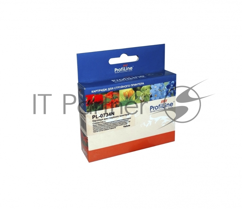 Картридж струйный ProfiLine PL-0734N для принтеров Epson StylusCX3900/CX3905/CX4900/CX4905/CX5500/CX5501/CX5505/CX5510/CX5600/CX5900/CX6900F/CX7300/CX7310/CX8300/CX9300F/C79/C90/C92/C110/TX200/TX209/TX210/TX219/TX300F/TX400/TX410/TX419/TX550W/TX600FW Yellow водн