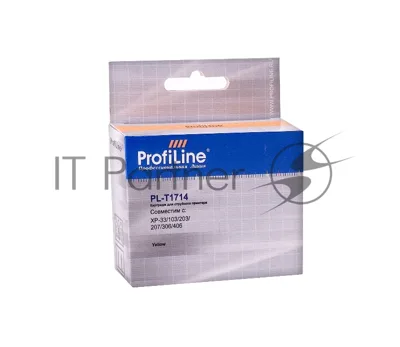 Картридж струйный ProfiLine PL-T1714 для Epson XP-33/103/203/207/303/306/313/406 экономичный повышенной емкости Yellow водн