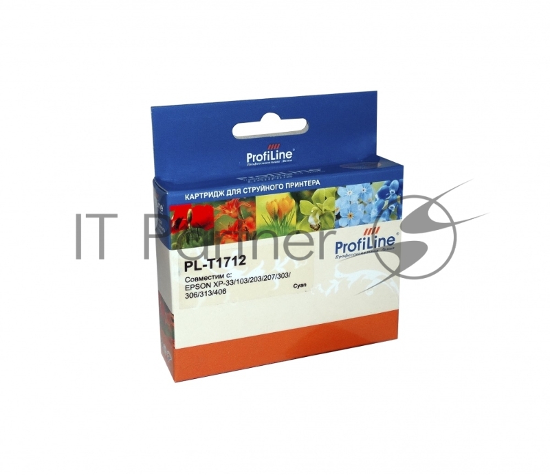 Картридж струйный ProfiLine PL-T1712 для Epson XP-33/103/203/207/303/306/313/406 экономичный повышенной емкости Cyan водн