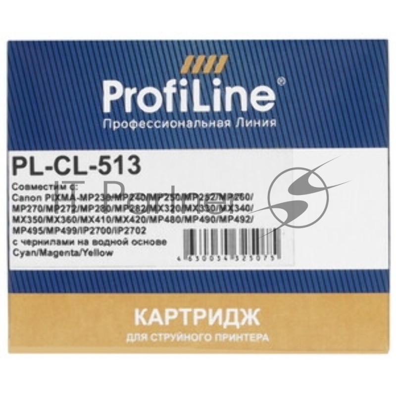 Картридж струйный ProfiLine PL-CL-513 для принтеров Canon Pixma iP2700 MP240/250/260/270/272/280/480/490/492/495/MX320/330/340/350 Color водн