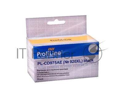 Картридж струйный ProfiLine PL-CD975AE №920XL для принтеров HP officejet 6000/6500/7000 Black водн