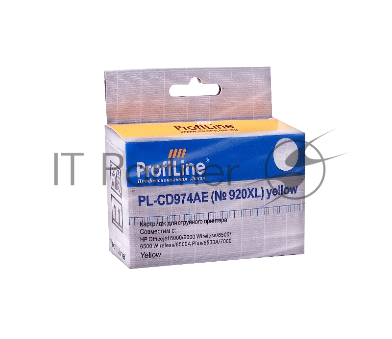 Картридж струйный ProfiLine PL-CD974AE №920XL для принтеров HP officejet 6000/6500/7000 Yellow водн