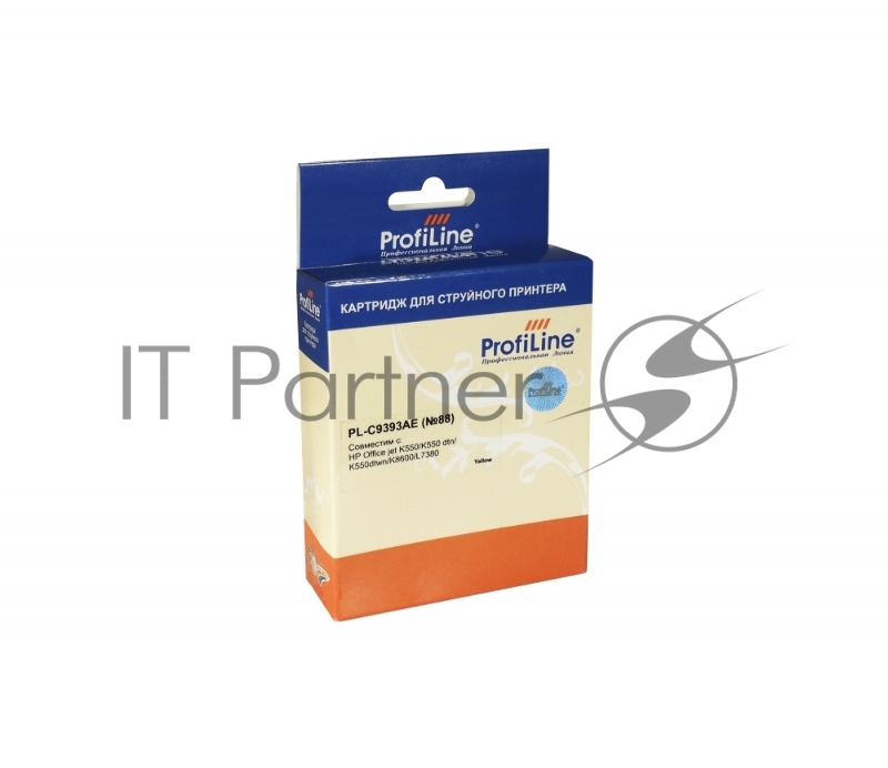 Картридж струйный ProfiLine PL-C9393AE №88 для принтеров HP Office jet HP Office jet K550/K550 dtn/K550dtwn/K5400/K5400dn/K8600/L7380/L7590 Yellow водные