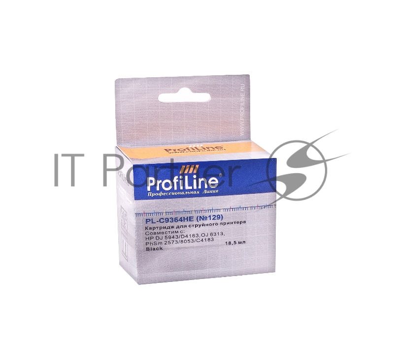 Картридж струйный ProfiLine PL-C9364HE №129 для принтеров HP DJ 5943/D4163/OJ 6313/PhSm 2573/8053/C4183 Black пигмент