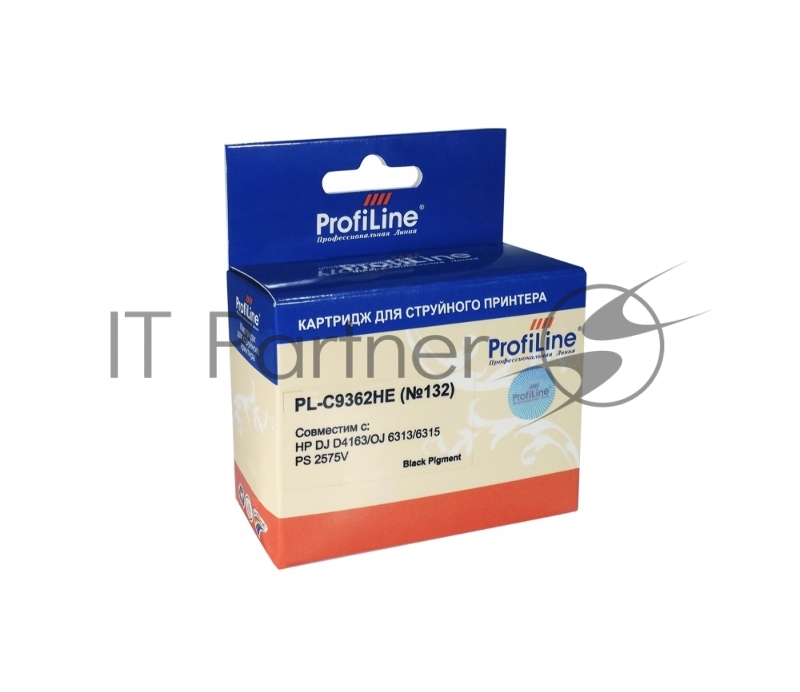 Картридж струйный ProfiLine PL-C9362HE №132 для принтеров HP Deskjet D4260/D4360 Photosmart C4280/C4380/C4385/C4480/C4524/C4580/C5280/D5360 Officejet J5730/J5780/J5785/J6410/J6415 Black пигмент
