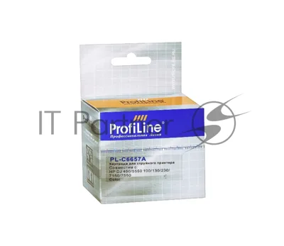Картридж струйный ProfiLine PL-C6657A для принтеров HP DJ 450/2400/5550/7150/7350/7550/PSC/1110/OJ 4105/Fax 1240 Color водные
