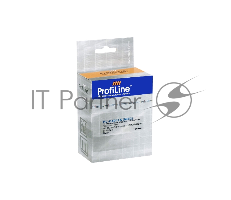 Картридж струйный ProfiLine PL-C4911A №82 для принтеров HP Deskjet 500/500ps/510/800/800ps DesignJet copier cc800ps Cyan водные
