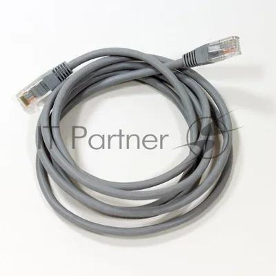 Патч-корд 2м "Telecom" UTP cat.5е RJ45, литой, серый, NA102--2M