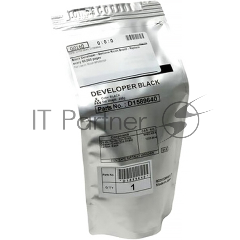 Расходные материалы Ricoh D1589640 Девелопер тип К Aficio MP2001/2001L/2001SP/2501L/2501SP, (60000стр)