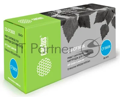 Картридж лазерный Cactus CS-CF360X черный (12500 стр.) для HP CLJ M552dn/M553dn/M553N/M553x