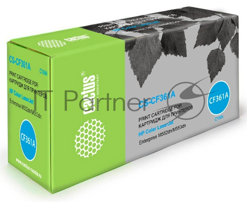 Картридж лазерный Cactus CS-CF361A голубой (5000 стр.) для HP CLJ M552dn/M553dn/M553N/M553x